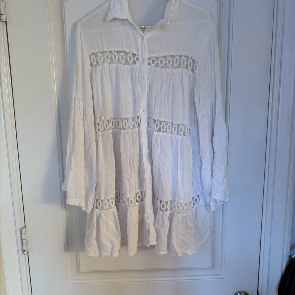 White Lace Cover Up